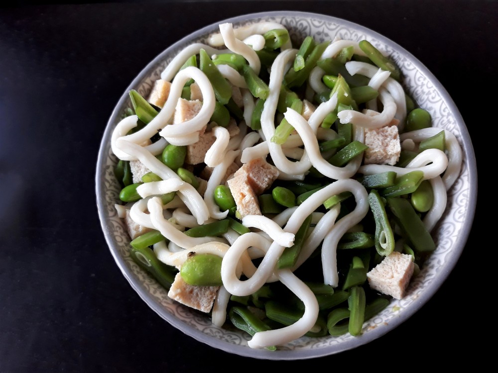 udon miso soup edamame and string beans 2.2